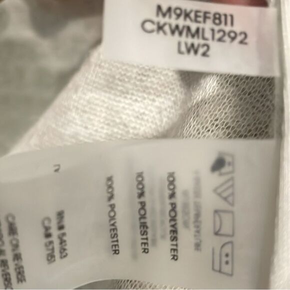 Calvin Klein Women Knit Cardigan Coat Long Sleeve Open Front Houndstooth plaid L - Picture 8 of 13